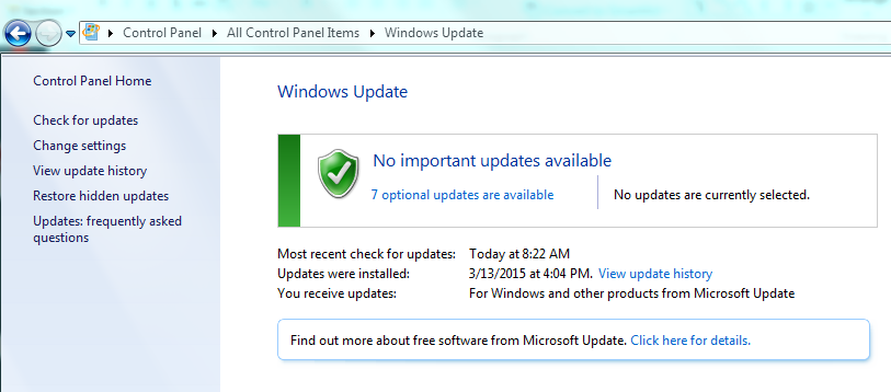 installing windows updates